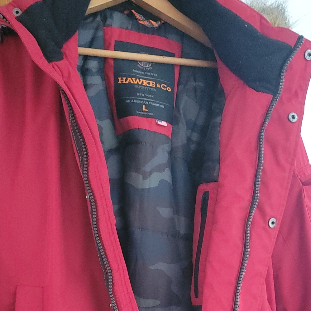 Hawke & Co Men's Red Military Field Jacket